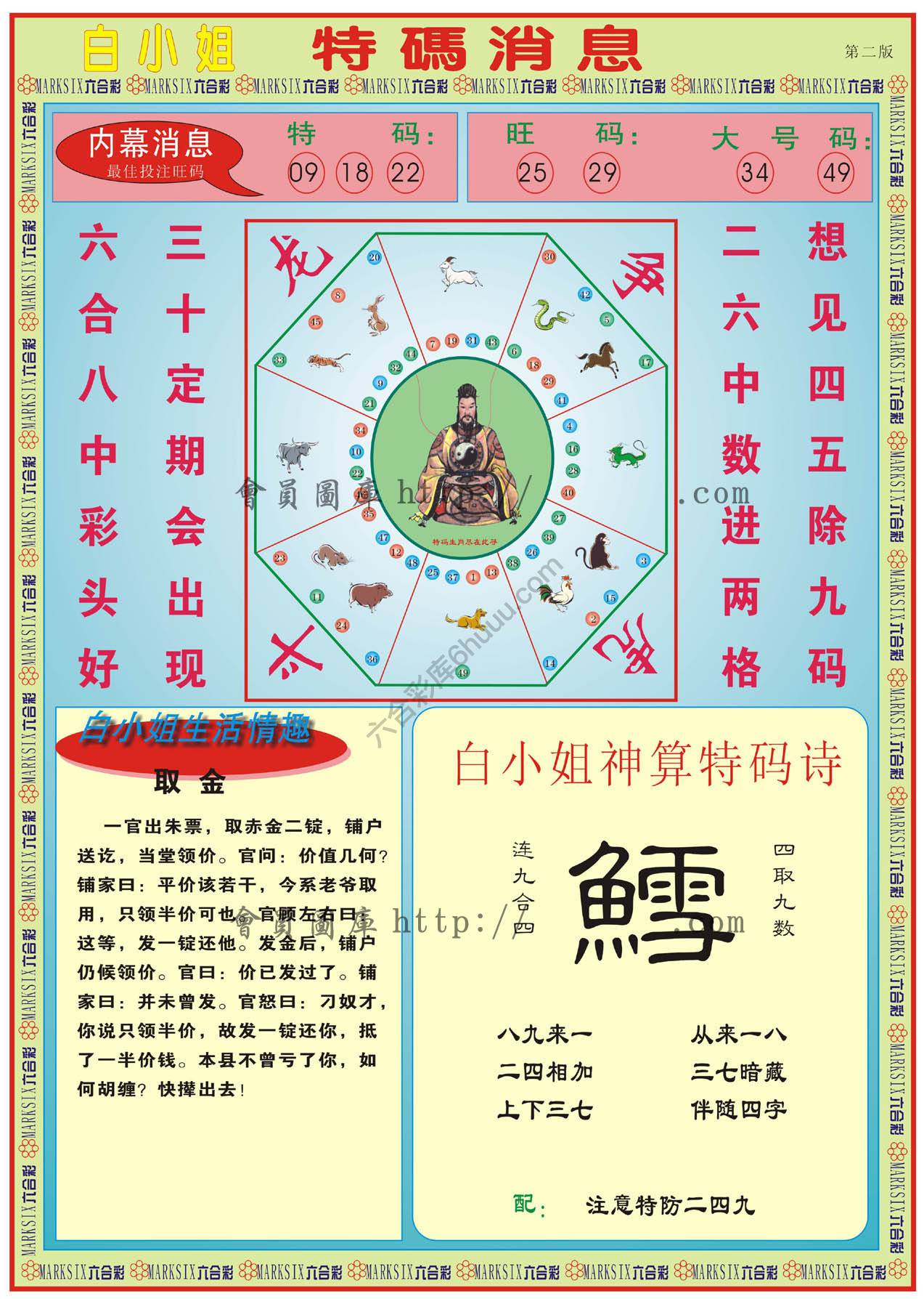 白小姐特码消息