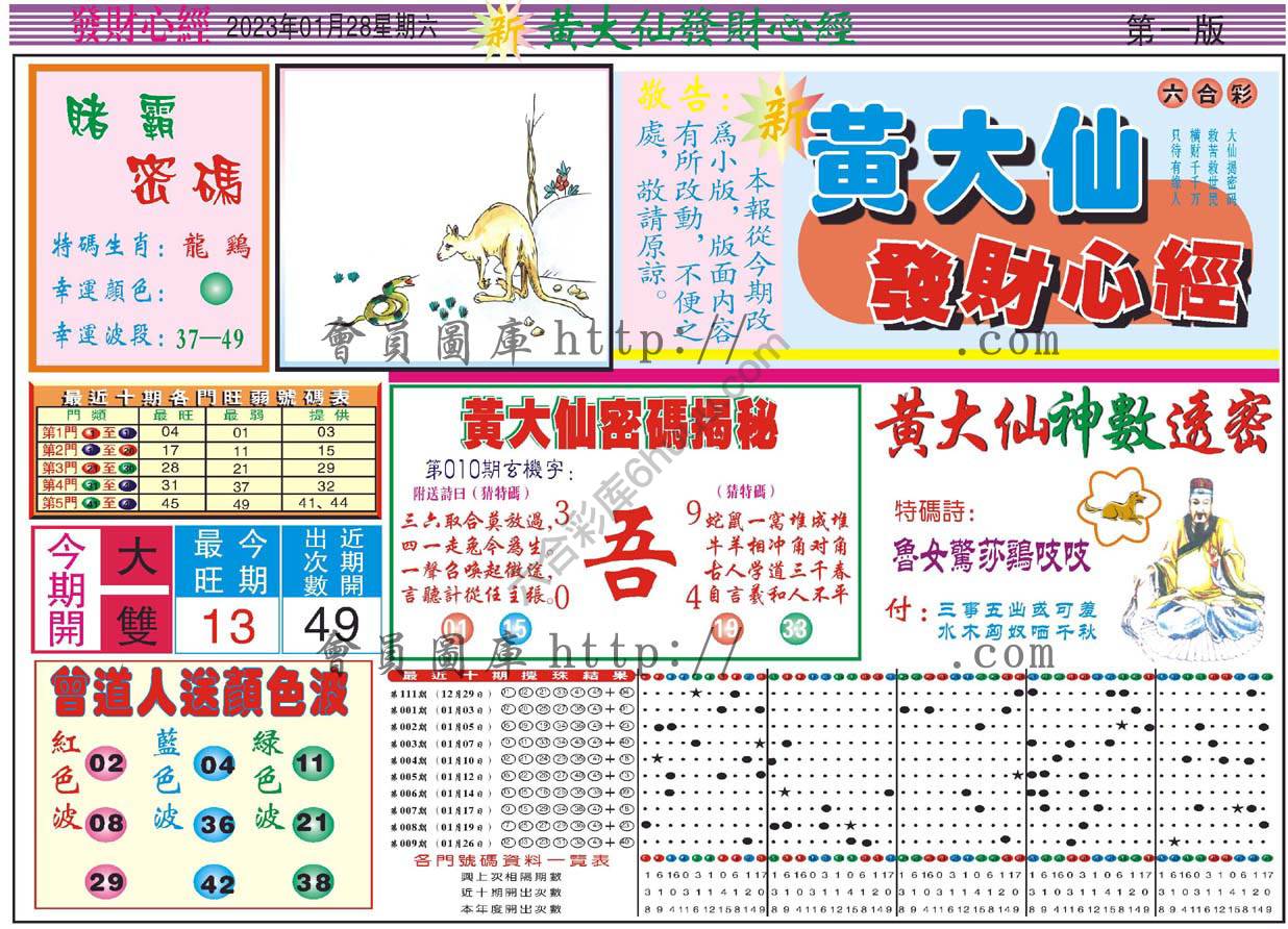 黄大仙发财心经