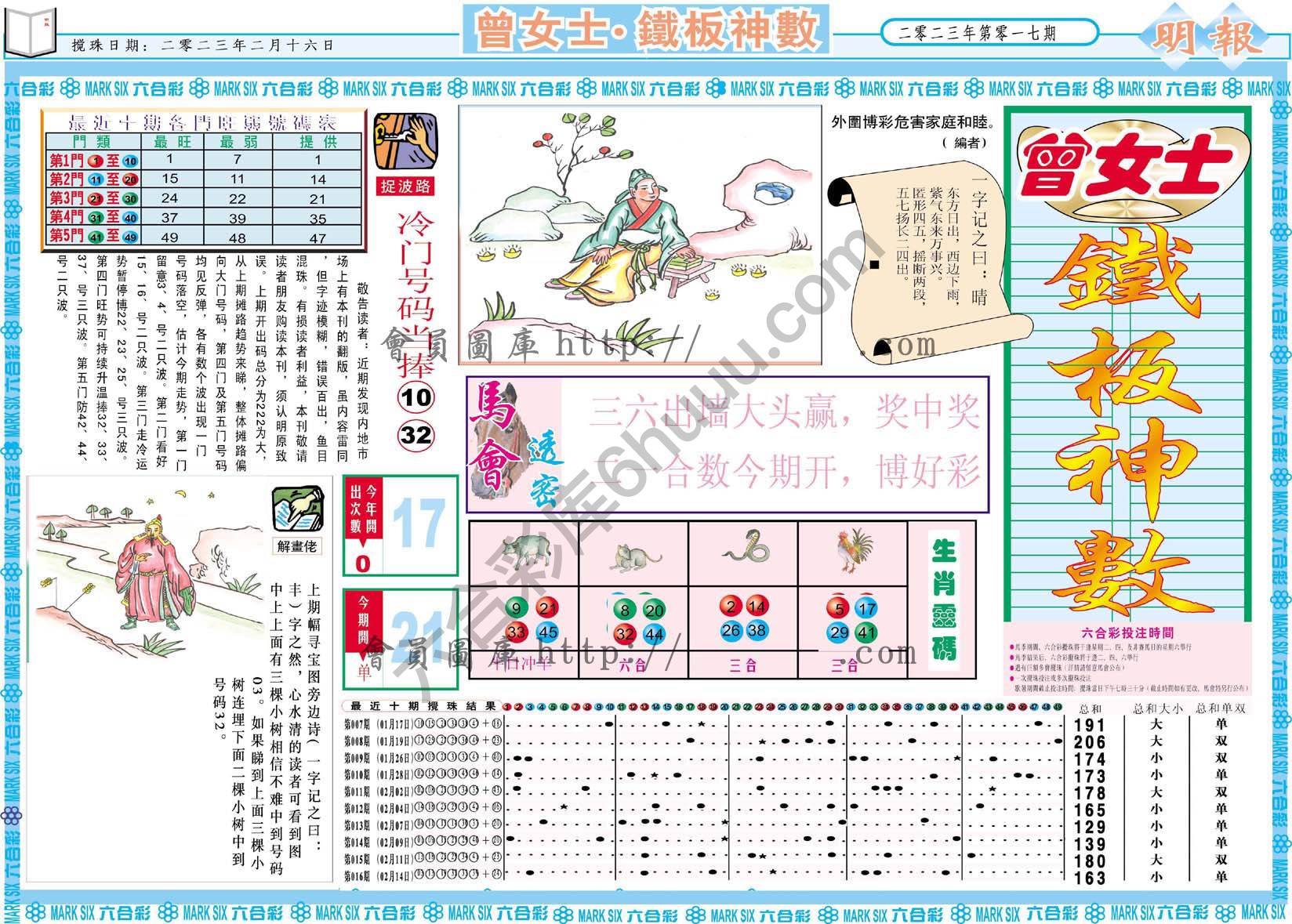 曾女士铁板神数