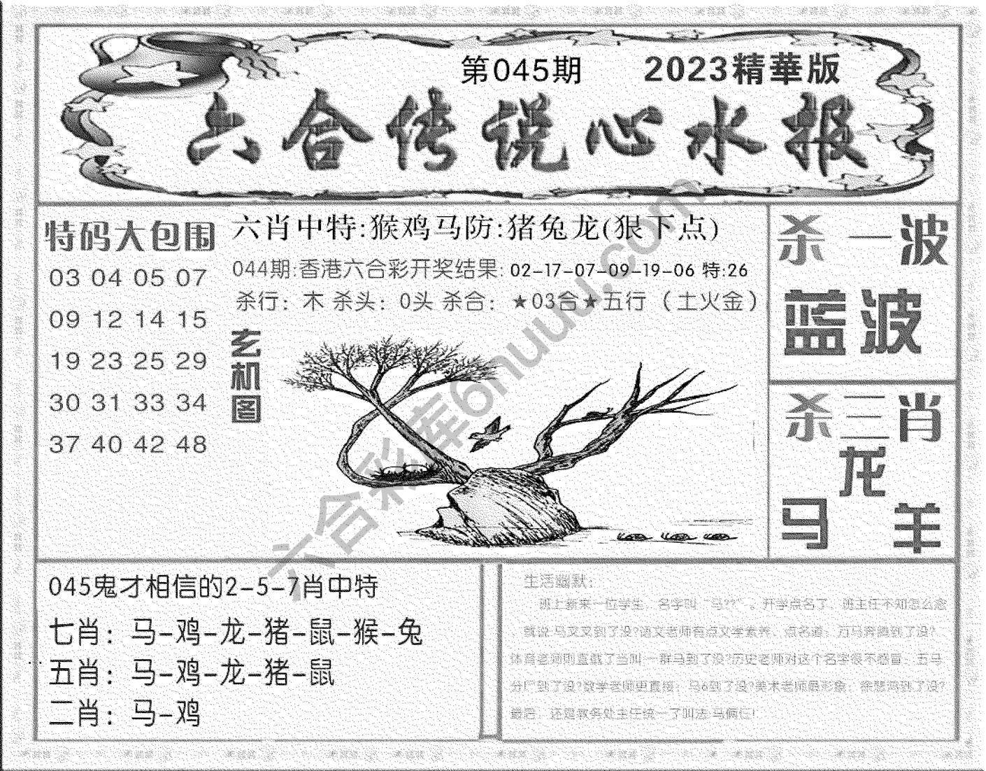 六合传说心水报