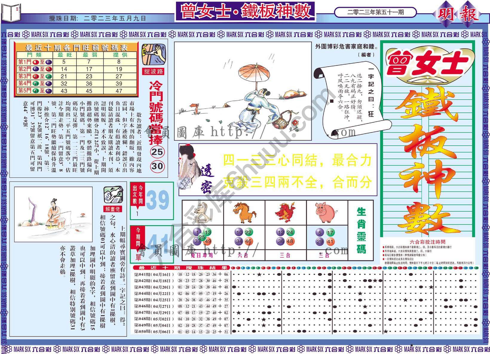 曾女士铁板神数