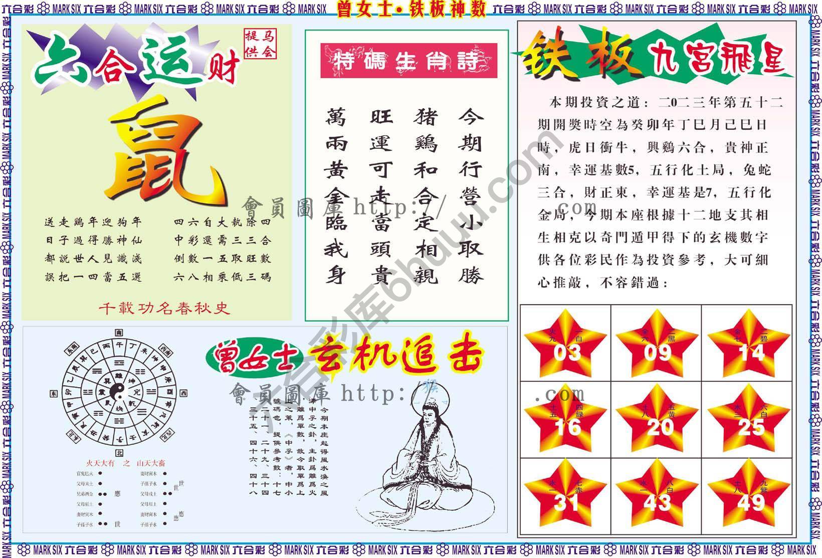 曾女士铁板神数