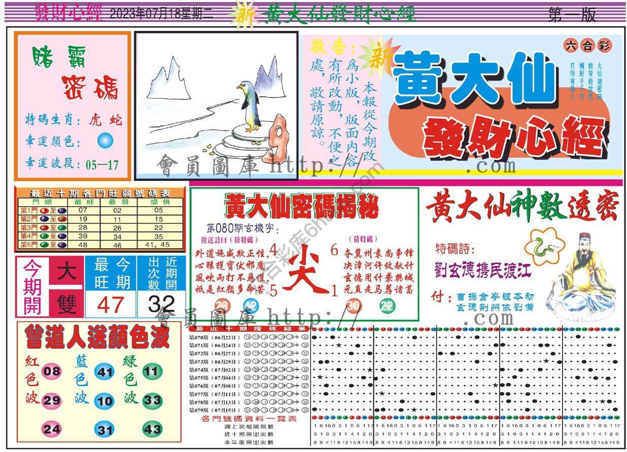 黄大仙发财心经