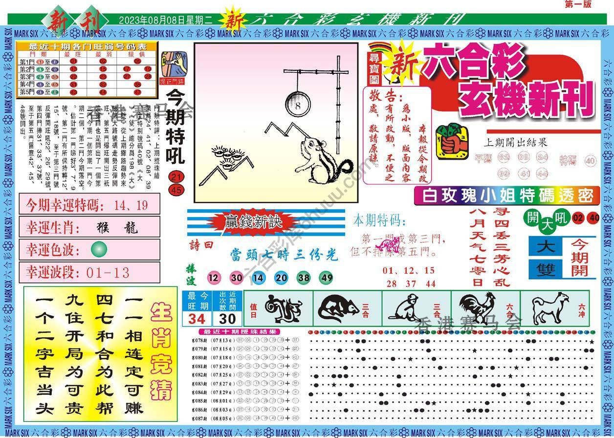新六合彩特码新刊