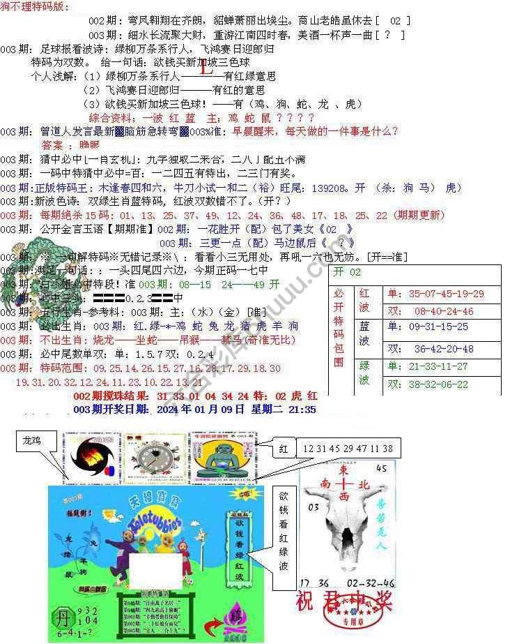 青龙五鬼报