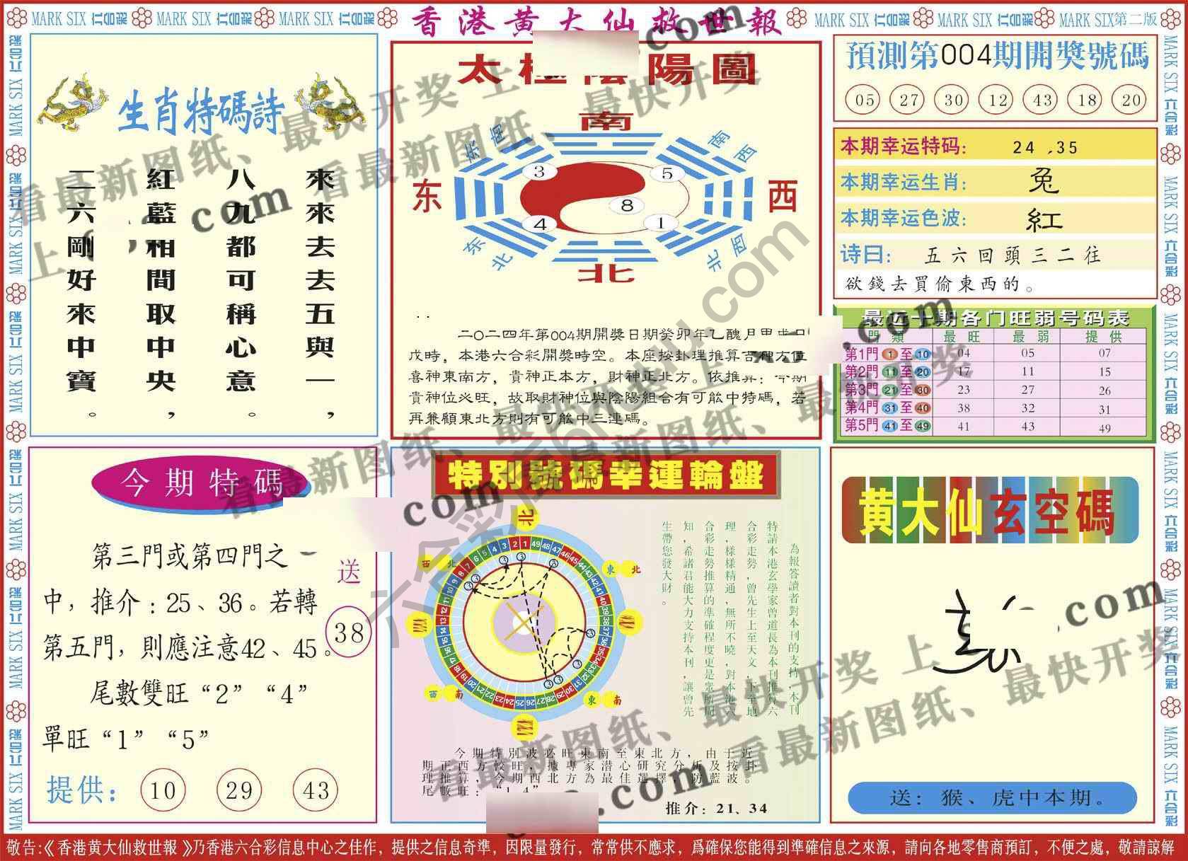 香港黄大仙救世报