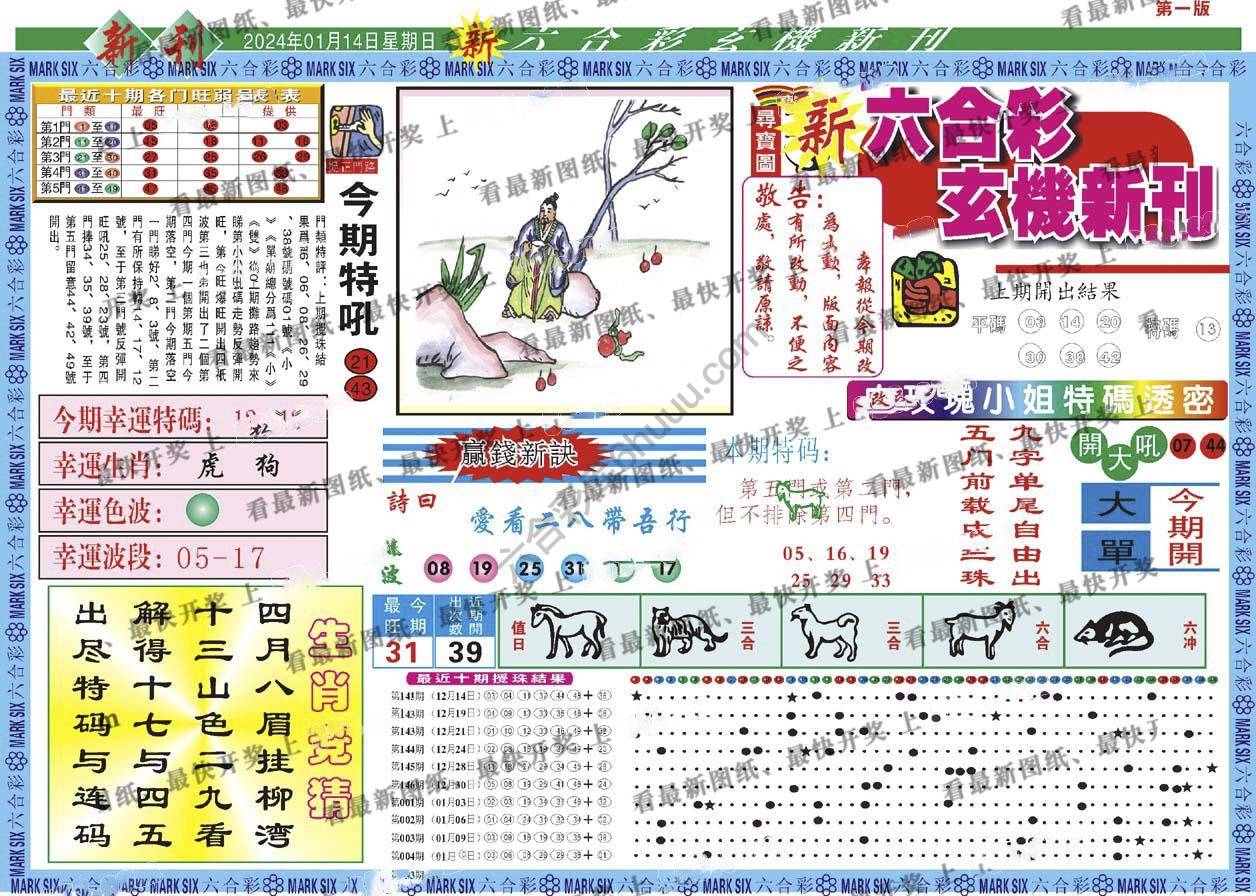 新六合彩特码新刊
