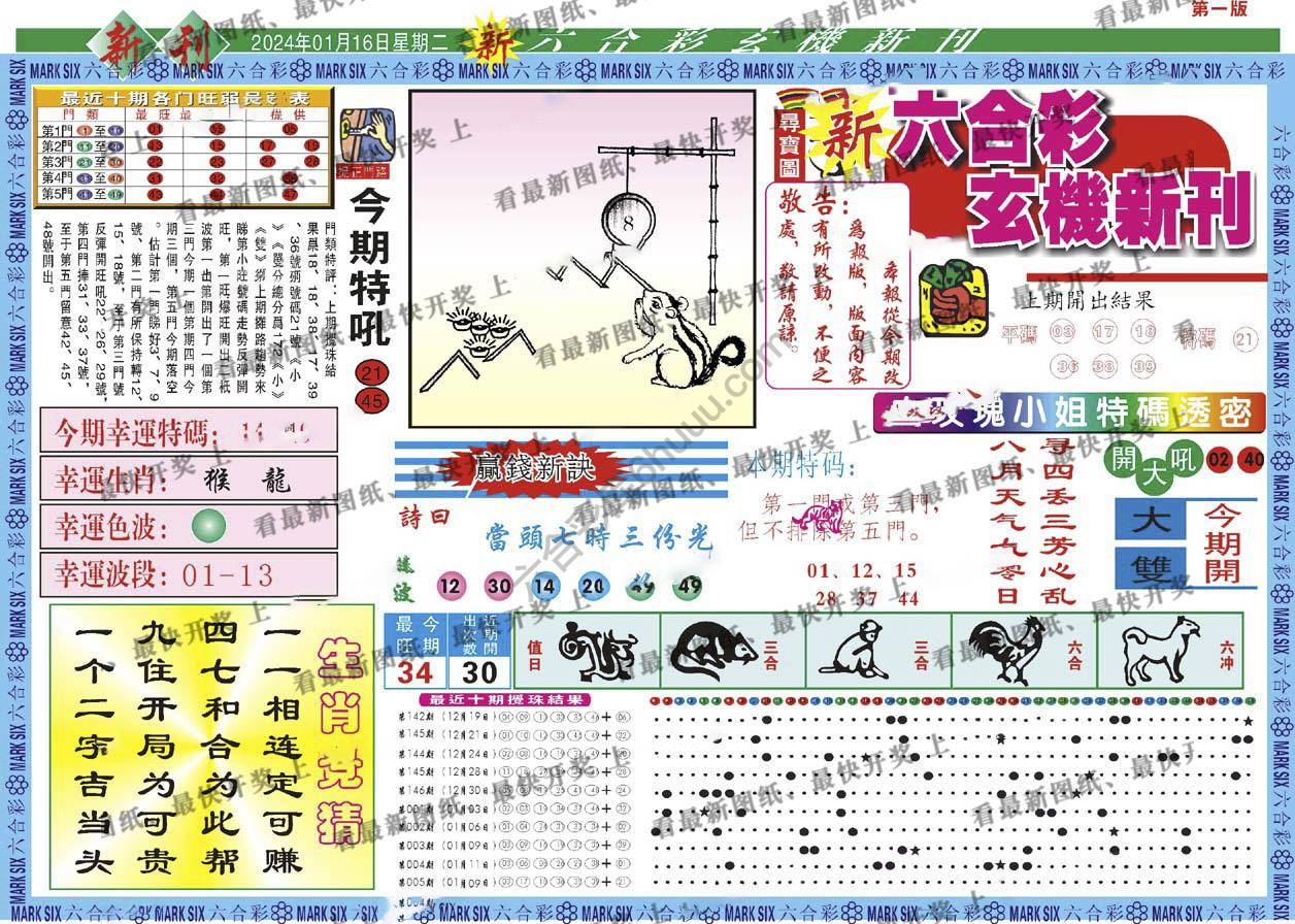 新六合彩特码新刊