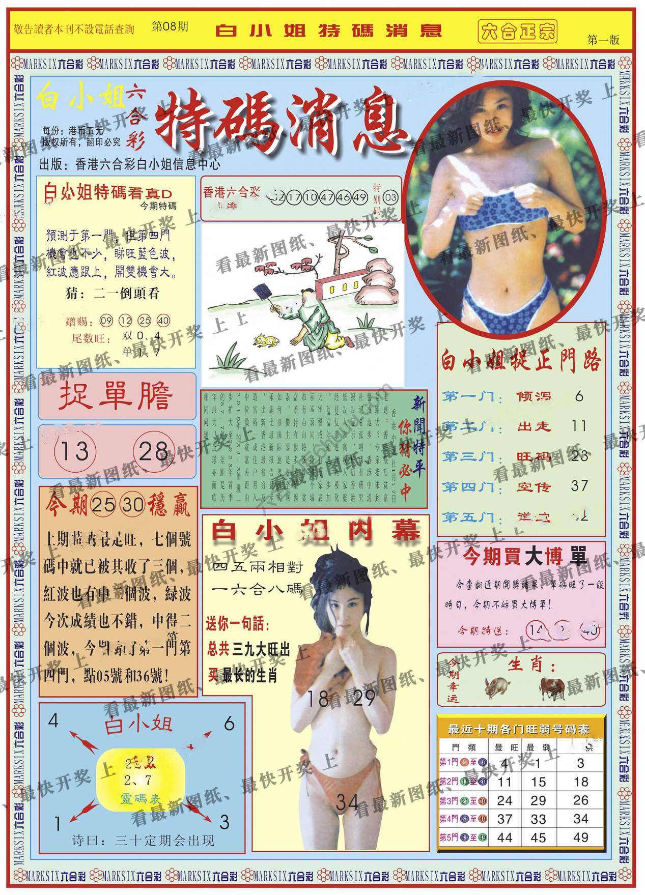 白小姐特码消息