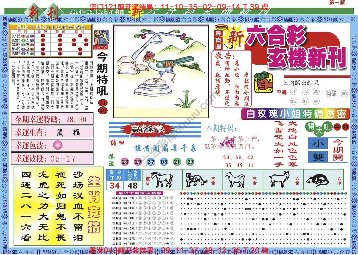 新六合彩特码新刊