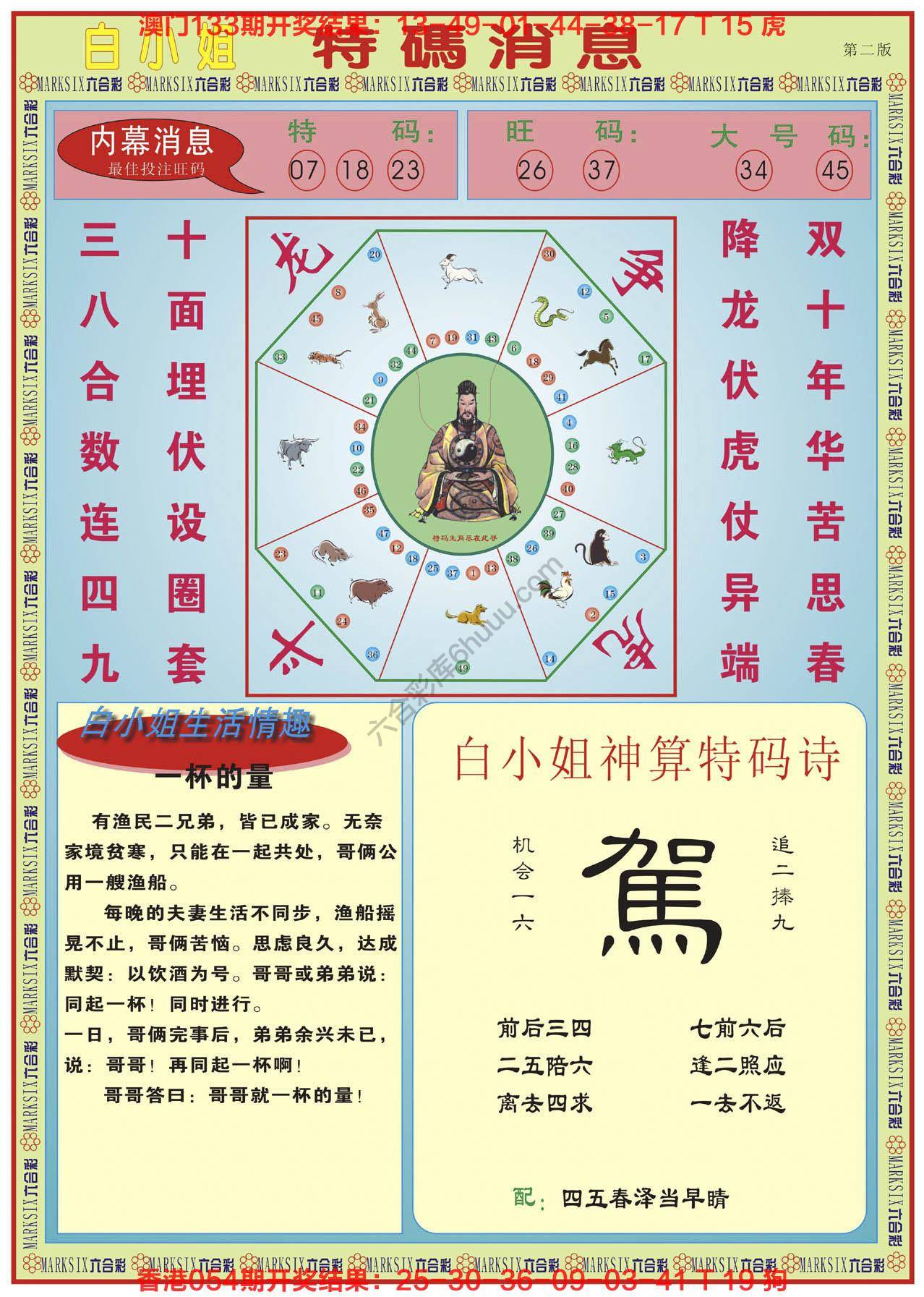 白小姐特码消息