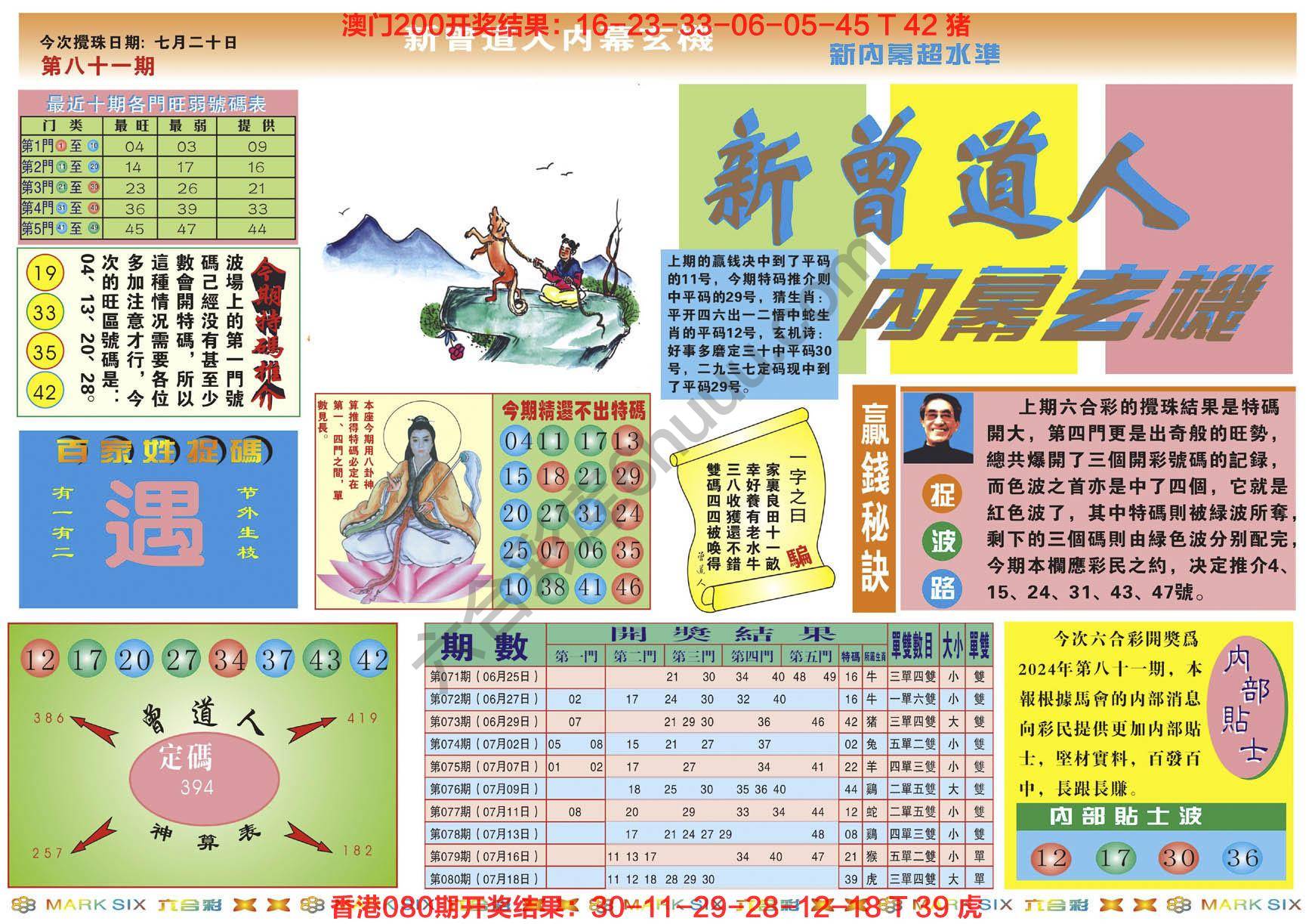 新曾道人内幕玄机