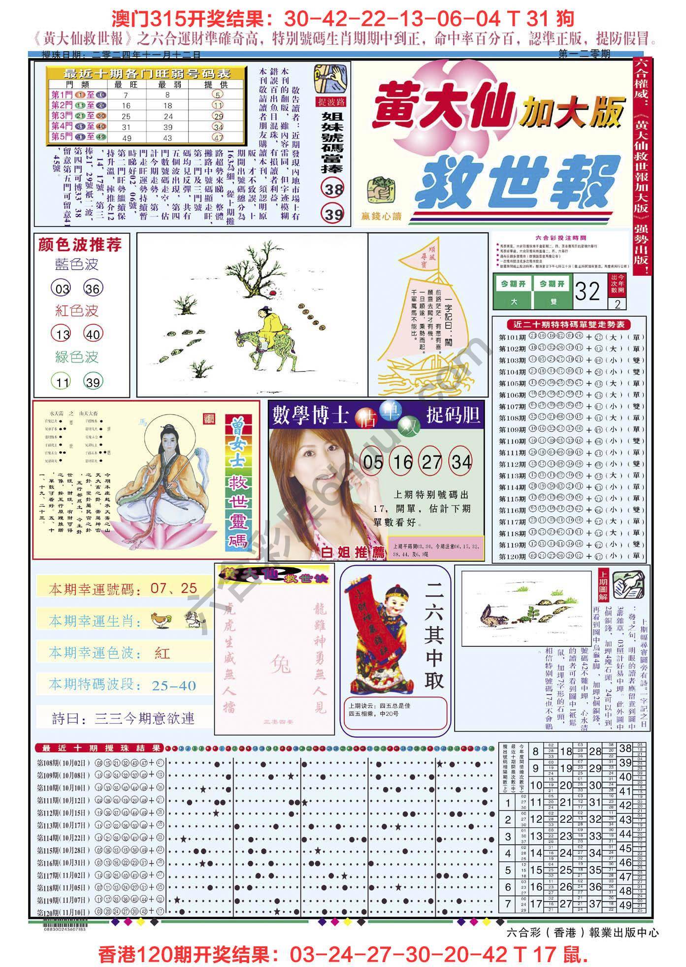 黄大仙救世报（加大版）