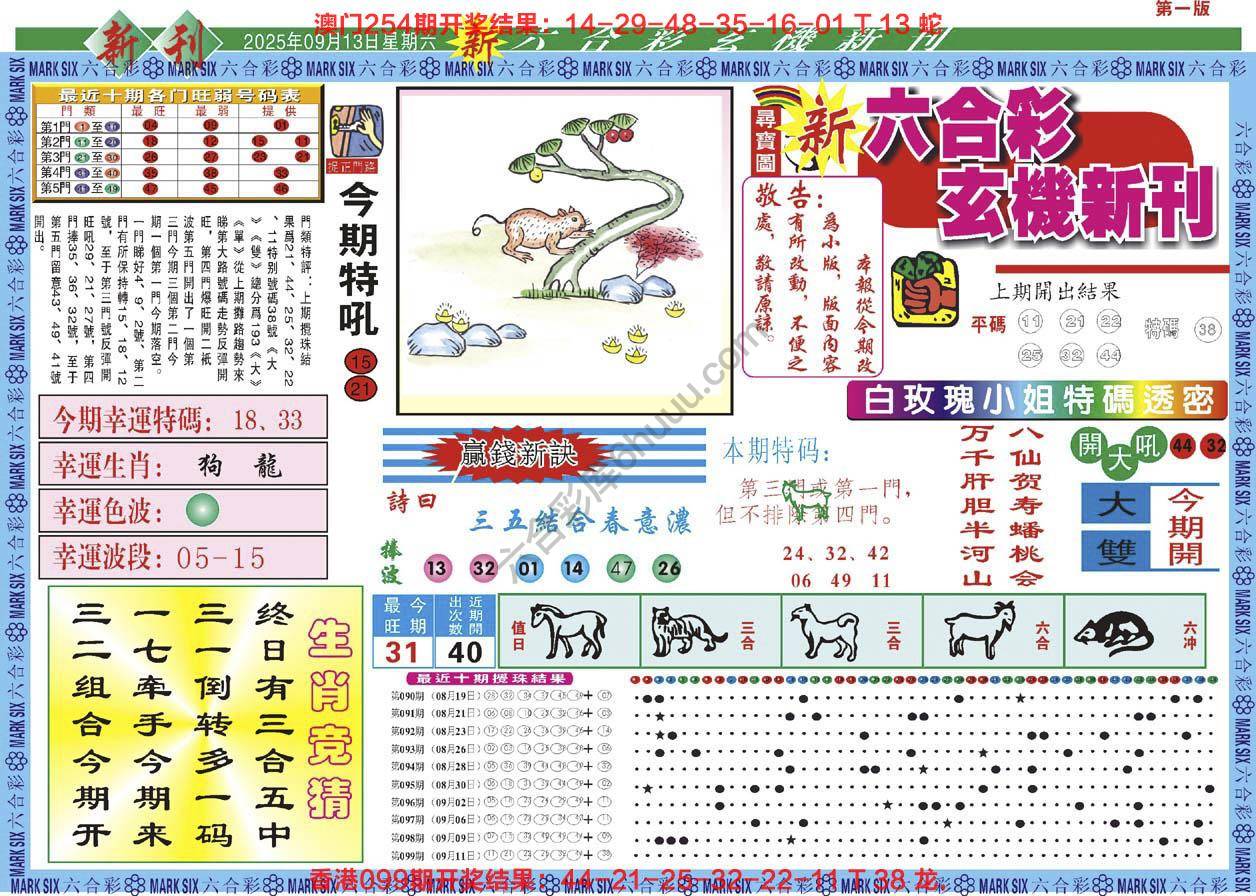 六合彩玄机新刊