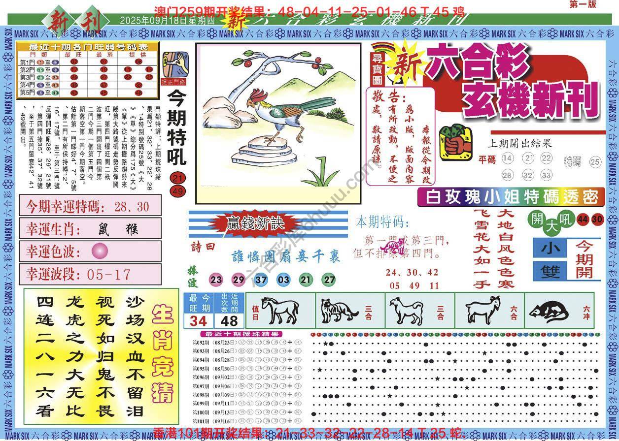 六合彩玄机新刊
