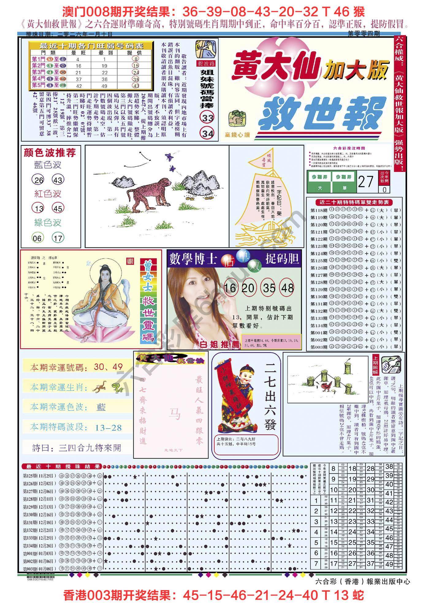 黄大仙救世报（加大版）