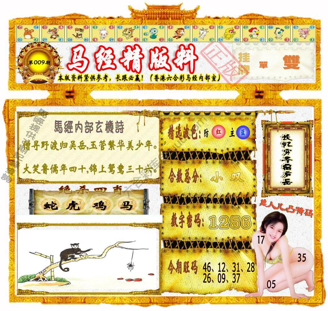 马经精版料