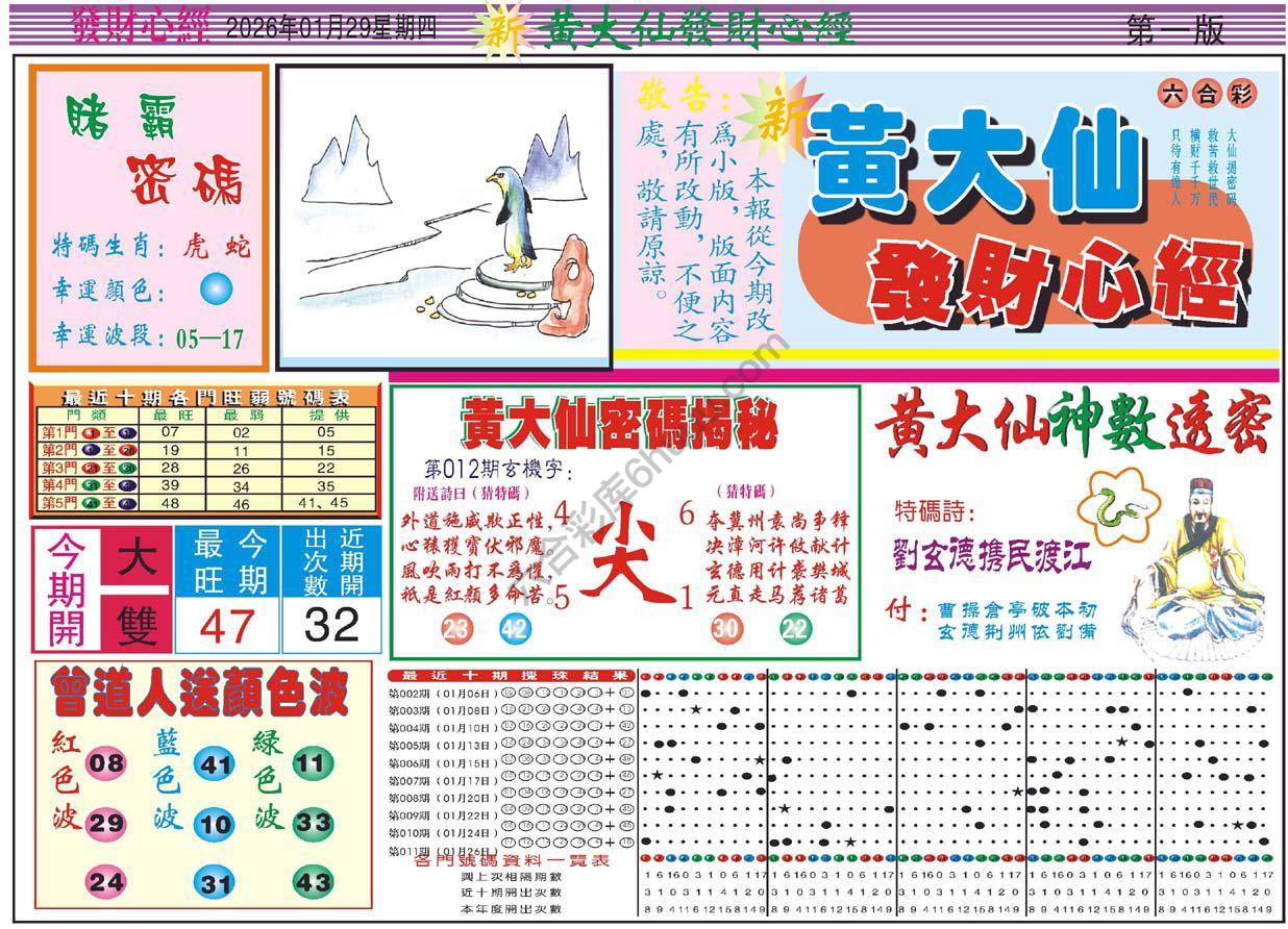 黄大仙发财心经