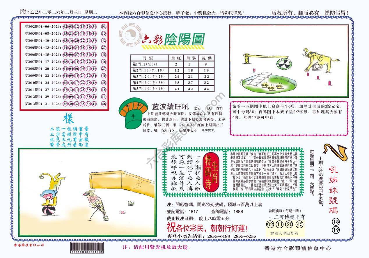 六彩阴阳图