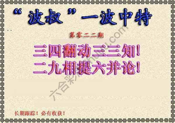 波叔一波中特