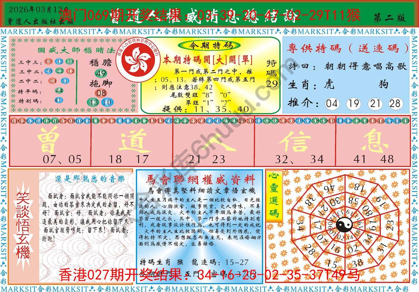 曾道人权威消息