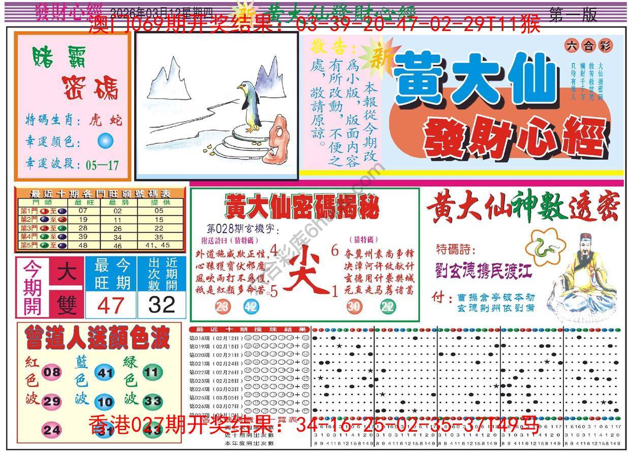 黄大仙发财心经