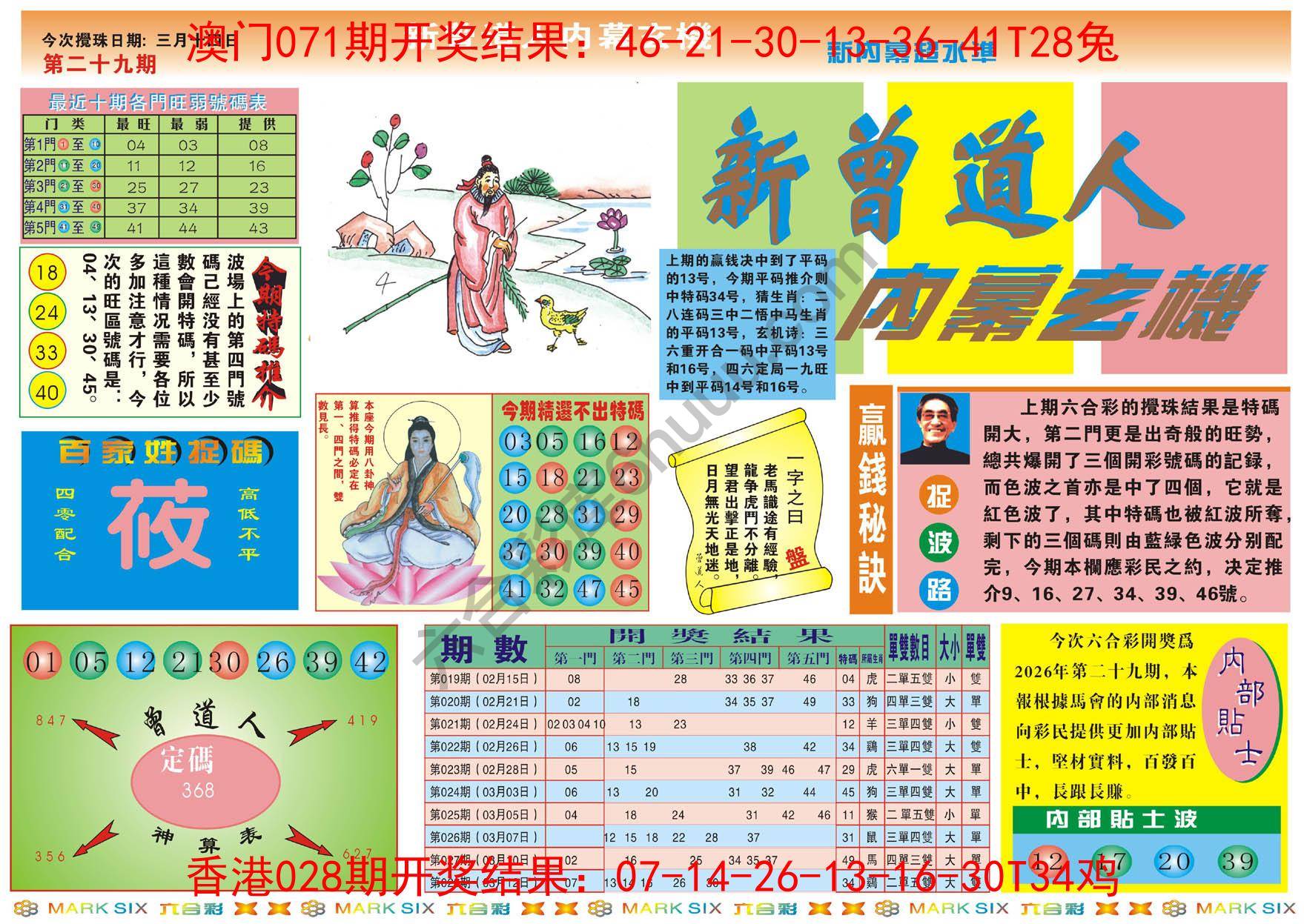 新曾道人内幕玄机