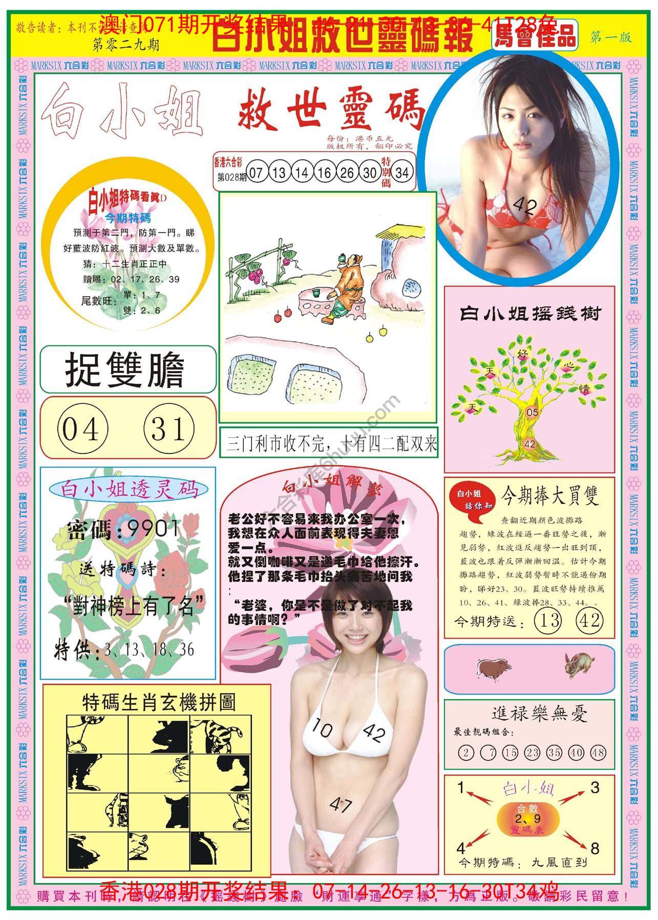 白小姐救世灵码报