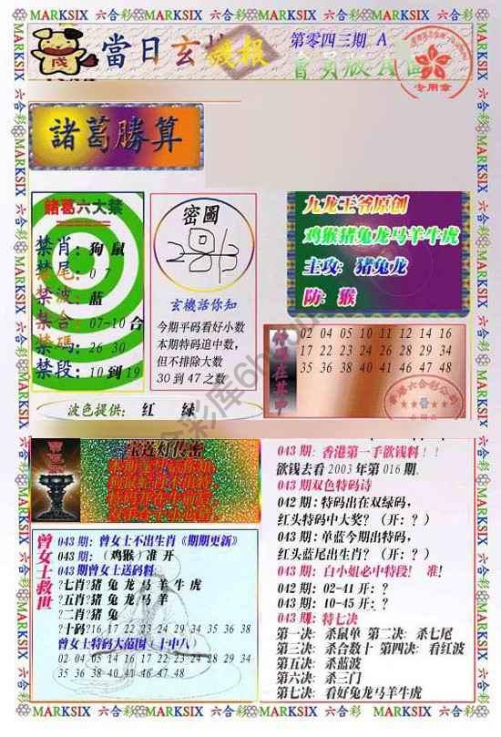当日玄机报